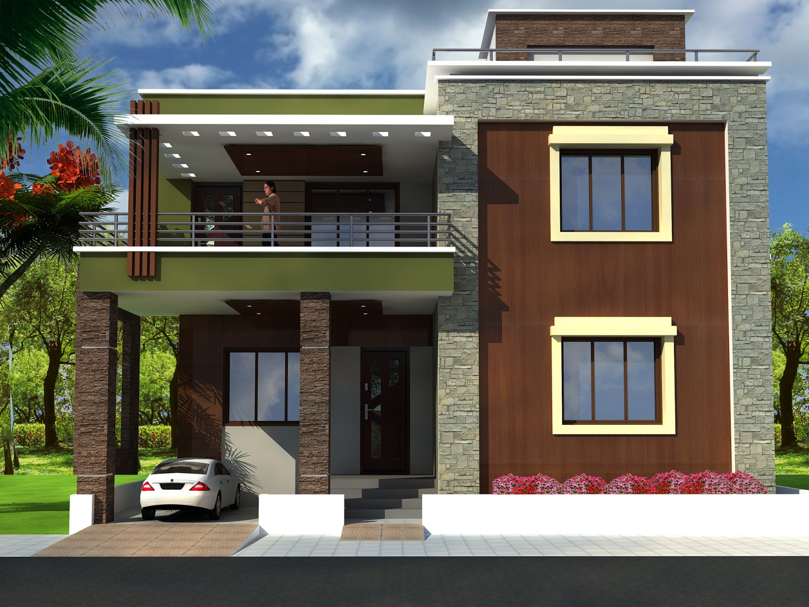 Design Of Small House Front View Modern Design